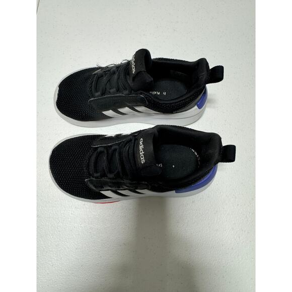 Boys Black Adidas Racer TR21 toddler athletic shoes size 8k - Picture 9 of 10